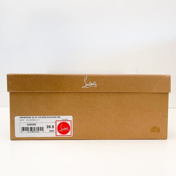 CHRISTIAN LOUBOUTIN Arkendisc Alta 130 metallic silver rainbow platform sandals - Picture 14 of 16